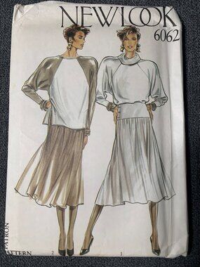 New Look Misses Top Skirt Sewing Pattern Size 8 10 12 14 16 18 6062 - uncut